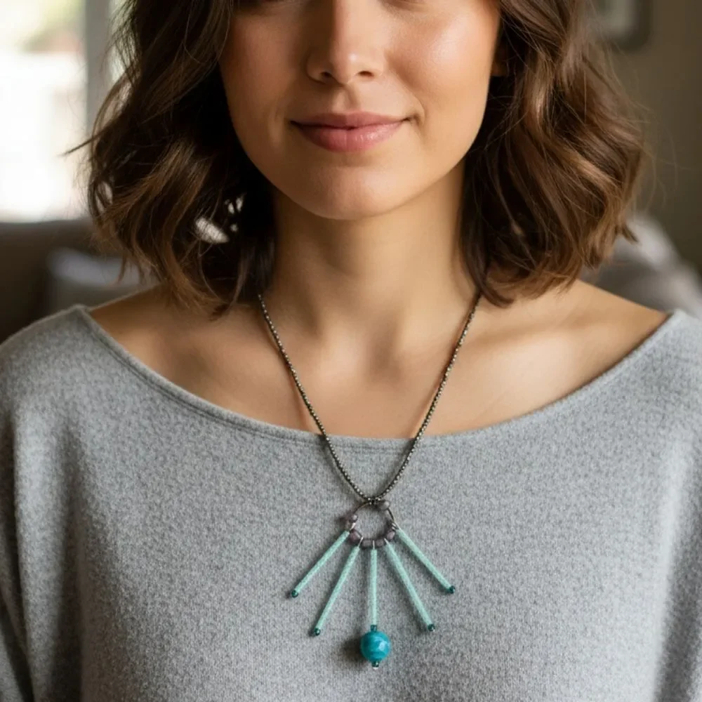 Beaded turqouise necklace